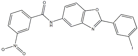 3-nitro-N-[2-(3-iodophenyl)-1,3-benzoxazol-5-yl]benzamide Struktur