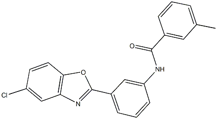 N-[3-(5-chloro-1,3-benzoxazol-2-yl)phenyl]-3-methylbenzamide Struktur