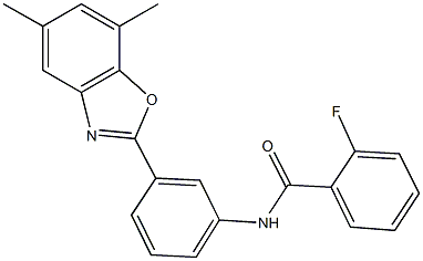 N-[3-(5,7-dimethyl-1,3-benzoxazol-2-yl)phenyl]-2-fluorobenzamide Struktur