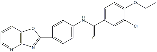 3-chloro-4-ethoxy-N-(4-[1,3]oxazolo[4,5-b]pyridin-2-ylphenyl)benzamide Struktur