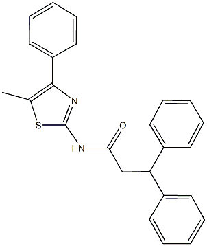 N-(5-methyl-4-phenyl-1,3-thiazol-2-yl)-3,3-diphenylpropanamide Struktur