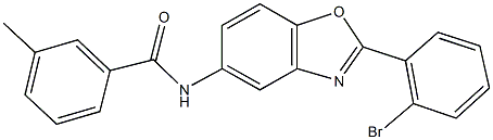 N-[2-(2-bromophenyl)-1,3-benzoxazol-5-yl]-3-methylbenzamide Struktur