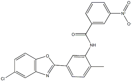 N-[5-(5-chloro-1,3-benzoxazol-2-yl)-2-methylphenyl]-3-nitrobenzamide Struktur