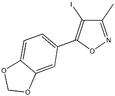 5-(1,3-benzodioxol-5-yl)-4-iodo-3-methylisoxazole Struktur