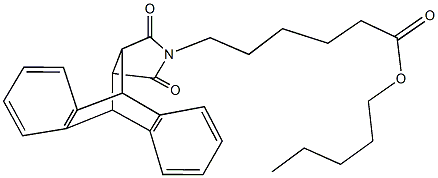 pentyl 6-(16,18-dioxo-17-azapentacyclo[6.6.5.0~2,7~.0~9,14~.0~15,19~]nonadeca-2,4,6,9,11,13-hexaen-17-yl)hexanoate Struktur