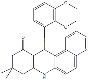 12-(2,3-dimethoxyphenyl)-9,9-dimethyl-8,9,10,12-tetrahydrobenzo[a]acridin-11(7H)-one Struktur