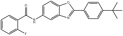 N-[2-(4-tert-butylphenyl)-1,3-benzoxazol-5-yl]-2-fluorobenzamide Struktur