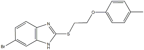 6-bromo-2-{[2-(4-methylphenoxy)ethyl]sulfanyl}-1H-benzimidazole Struktur