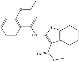 methyl 2-[(2-ethoxybenzoyl)amino]-4,5,6,7-tetrahydro-1-benzothiophene-3-carboxylate Struktur