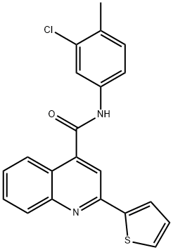 N-(3-chloro-4-methylphenyl)-2-(2-thienyl)-4-quinolinecarboxamide Struktur