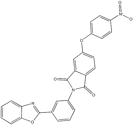 2-[3-(1,3-benzoxazol-2-yl)phenyl]-5-{4-nitrophenoxy}-1H-isoindole-1,3(2H)-dione Struktur