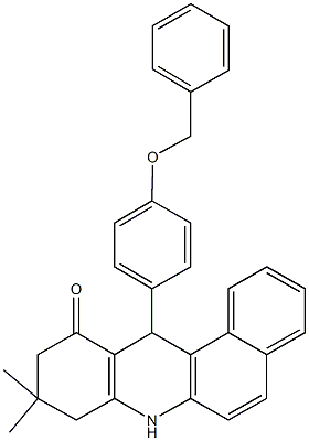 12-[4-(benzyloxy)phenyl]-9,9-dimethyl-8,9,10,12-tetrahydrobenzo[a]acridin-11(7H)-one Struktur