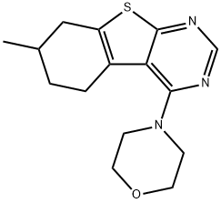 7-methyl-4-(4-morpholinyl)-5,6,7,8-tetrahydro[1]benzothieno[2,3-d]pyrimidine Struktur