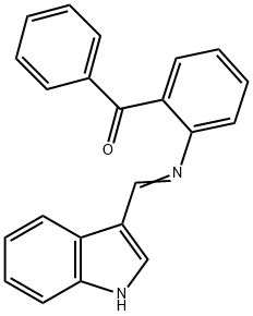 {2-[(1H-indol-3-ylmethylene)amino]phenyl}(phenyl)methanone Struktur