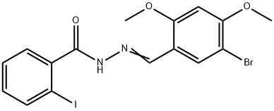 N'-(5-bromo-2,4-dimethoxybenzylidene)-2-iodobenzohydrazide Struktur