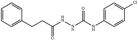 N-(4-chlorophenyl)-2-(3-phenylpropanoyl)hydrazinecarboxamide Struktur