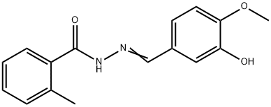 N'-(3-hydroxy-4-methoxybenzylidene)-2-methylbenzohydrazide Struktur