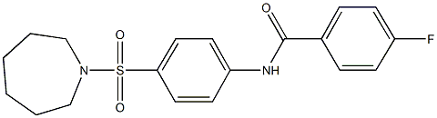 N-[4-(1-azepanylsulfonyl)phenyl]-4-fluorobenzamide Struktur