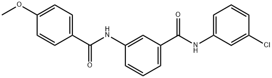 N-(3-chlorophenyl)-3-[(4-methoxybenzoyl)amino]benzamide Struktur