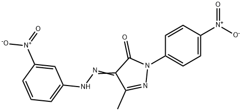 1-{4-nitrophenyl}-3-methyl-1H-pyrazole-4,5-dione 4-({3-nitrophenyl}hydrazone) Struktur