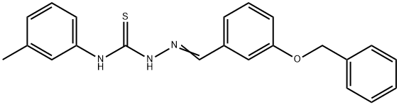 3-(benzyloxy)benzaldehyde N-(3-methylphenyl)thiosemicarbazone Struktur