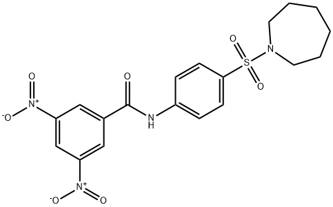 N-[4-(1-azepanylsulfonyl)phenyl]-3,5-dinitrobenzamide Struktur