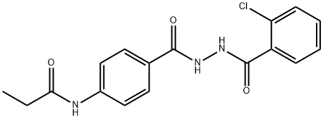 N-(4-{[2-(2-chlorobenzoyl)hydrazino]carbonyl}phenyl)propanamide Struktur