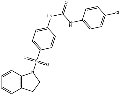 N-(4-chlorophenyl)-N'-[4-(2,3-dihydro-1H-indol-1-ylsulfonyl)phenyl]urea Struktur