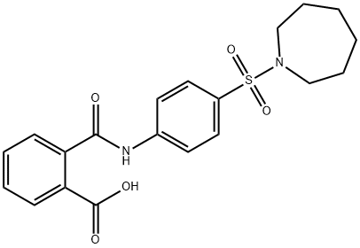 2-{[4-(1-azepanylsulfonyl)anilino]carbonyl}benzoic acid Struktur