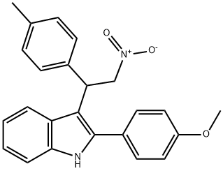 3-[2-nitro-1-(4-methylphenyl)ethyl]-2-(4-methoxyphenyl)-1H-indole Struktur