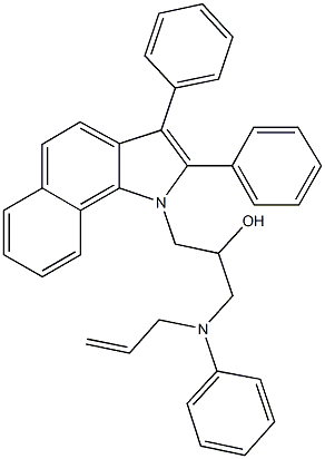 1-(allylanilino)-3-(2,3-diphenyl-1H-benzo[g]indol-1-yl)-2-propanol Struktur