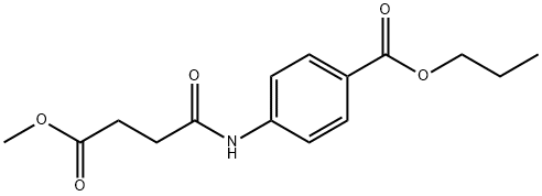 propyl 4-[(4-methoxy-4-oxobutanoyl)amino]benzoate Struktur