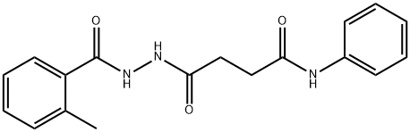 4-[2-(2-methylbenzoyl)hydrazino]-4-oxo-N-phenylbutanamide Struktur