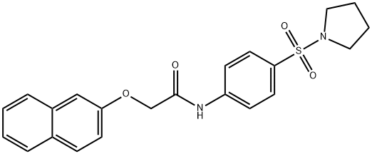 2-(2-naphthyloxy)-N-[4-(1-pyrrolidinylsulfonyl)phenyl]acetamide Struktur