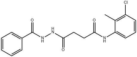 4-(2-benzoylhydrazino)-N-(3-chloro-2-methylphenyl)-4-oxobutanamide Struktur