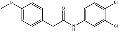 N-(4-bromo-3-chlorophenyl)-2-(4-methoxyphenyl)acetamide Struktur