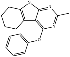 2-methyl-5,6,7,8-tetrahydro[1]benzothieno[2,3-d]pyrimidin-4-yl phenyl ether Struktur