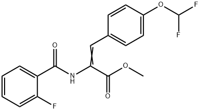 methyl 3-[4-(difluoromethoxy)phenyl]-2-[(2-fluorobenzoyl)amino]acrylate Struktur