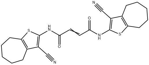 N~1~,N~4~-bis(3-cyano-5,6,7,8-tetrahydro-4H-cyclohepta[b]thien-2-yl)-2-butenediamide Struktur