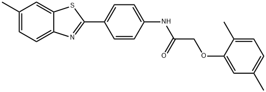 2-(2,5-dimethylphenoxy)-N-[4-(6-methyl-1,3-benzothiazol-2-yl)phenyl]acetamide Struktur