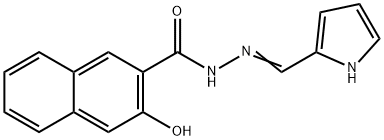 3-hydroxy-N'-(1H-pyrrol-2-ylmethylene)-2-naphthohydrazide Struktur