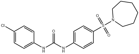 N-[4-(1-azepanylsulfonyl)phenyl]-N'-(4-chlorophenyl)urea Struktur