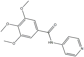 3,4,5-trimethoxy-N-(4-pyridinyl)benzamide Struktur