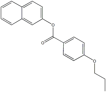 2-naphthyl 4-propoxybenzoate Struktur