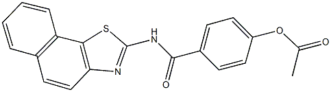 4-[(naphtho[2,1-d][1,3]thiazol-2-ylamino)carbonyl]phenyl acetate Struktur