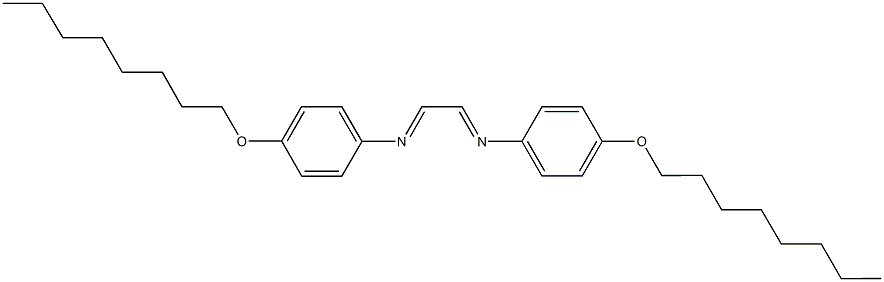 N-[4-(octyloxy)phenyl]-N-(2-{[4-(octyloxy)phenyl]imino}ethylidene)amine Struktur