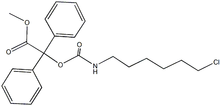 methyl ({[(6-chlorohexyl)amino]carbonyl}oxy)(diphenyl)acetate Struktur