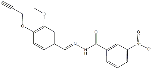 3-nitro-N'-[3-methoxy-4-(2-propynyloxy)benzylidene]benzohydrazide Struktur