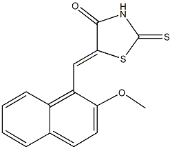 5-[(2-methoxy-1-naphthyl)methylene]-2-thioxo-1,3-thiazolidin-4-one Struktur