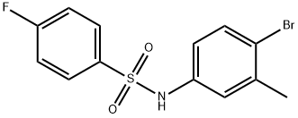 N-(4-bromo-3-methylphenyl)-4-fluorobenzenesulfonamide Struktur